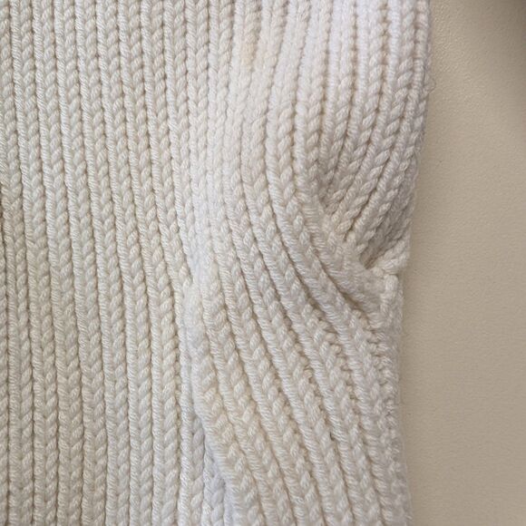 The Row Long Cotton Sweater Jumper Ivory White Bell Sleeve Crew Neck Women Small - Picture 5 of 5